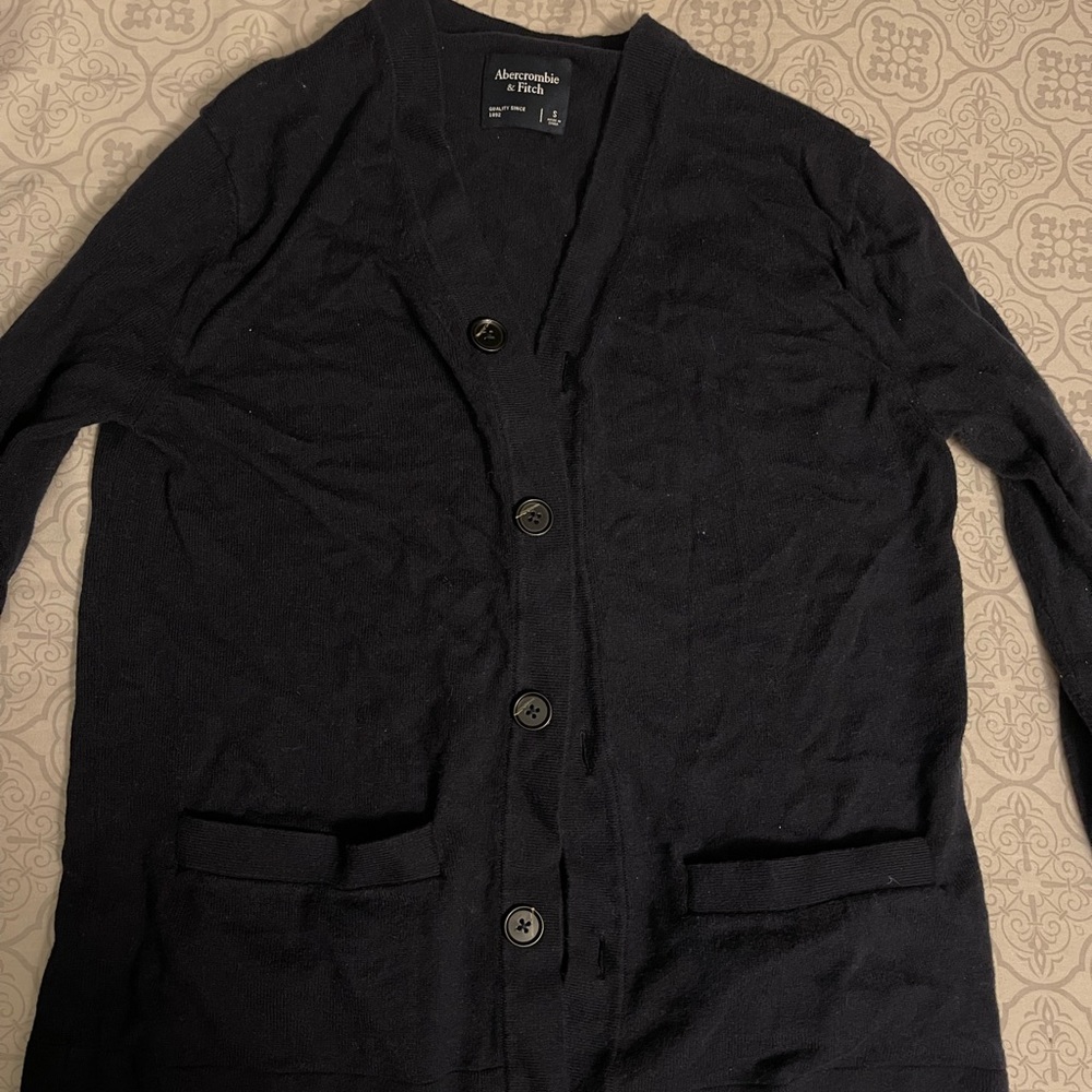 Abercrombie & Fitch Navy Blue Cardigan